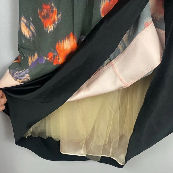 Vintage ABS 🌸 long floral abstract Maxi Skirt - Picture 4 of 9